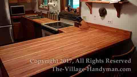 New remodeled kitchen in Naperville with Cherry butcher-block counters